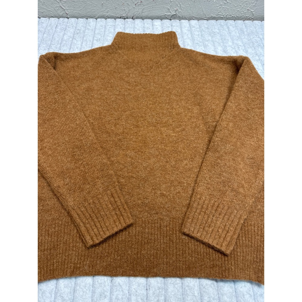 Madewell XS Brown Wool Alpaca Blend‎ Mock Neck Pullover Sweater CKP457920442